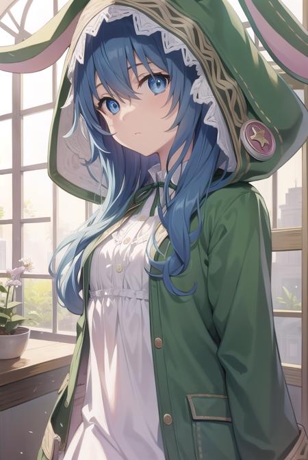 dalyoshino, <lora:yoshino-lora-nochekaiser:1>, 
yoshino, blue eyes, blue hair, long hair,
BREAK animal ears, animal hood, boots, coat, eyepatch, green footwear, hand puppet, hood, puppet, rabbit, rabbit ears, stuffed animal, stuffed toy,
BREAK looking at viewer, 
BREAK indoors,
BREAK <lyco:GoodHands-beta2:1>, (masterpiece:1.2), best quality, high resolution, unity 8k wallpaper, (illustration:0.8), (beautiful detailed eyes:1.6), extremely detailed face, perfect lighting, extremely detailed CG, (perfect hands, perfect anatomy),