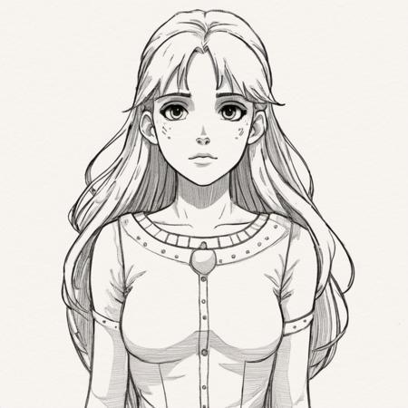 Anime, Ghibli style illustration of a woman,    <lora:mabeer_xl_1_standard_merger_19_29_48_98_03_03_02_02:1.0>