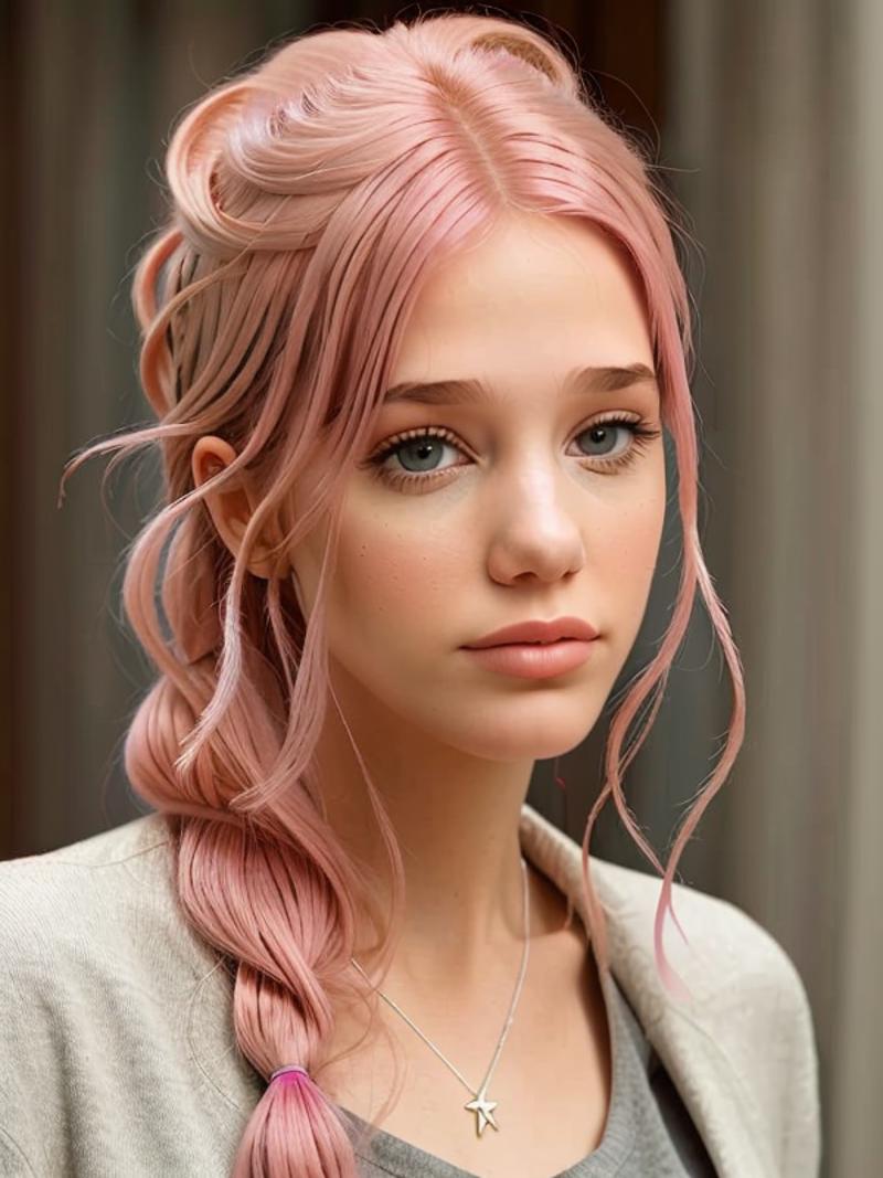 gquality, <lora:angela-10:1> pink hair