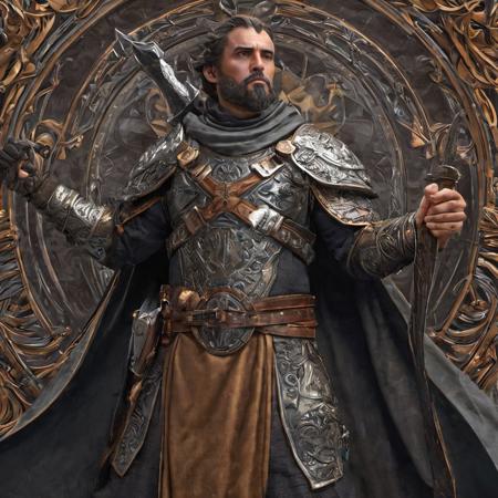 Take a deep breath and let's work step by step on this , 
a man with a sword and shield, reaper miniatures, mocha swirl color scheme, shadow of the cross, copper elements, dark and desaturated colours, sparky metallic, tournament, from arcane, hyperrealistic shaded, crusade, brown robes, metallic steel, by alphonse mucha, ultra detailed, detailed hand drawn character drawing, by artgerm, greg rutkowski, digital art
Midjourney's Consistency, Dynamic Action Pose, Fibonacci Watermark Invisibly Displayed, High-res, Impeccable Composition, Lifelike Details, Perfect Proportions, Stunning Colors, Captivating Lighting, Interesting Subjects, Creative Angle, Attractive Background, Well-timed Moment, Intentional Focus, Balanced Editing, Harmonious Colors, Contemporary Aesthetics, Handcrafted with Precision, Vivid Emotions, Joyful Impact, Exceptional Quality, Powerful Message, Raphael Style, Unreal Engine 5, Octane Render, Isometric, Beautiful Detailed Eyes, Super Detailed Face and Eyes and Clothes, More Detail, Multi Colored, Splash Ink Illustration, Grammer Effect Style, Houdini Style, Sharp Lines and Brush Strokes, High Quality, Beautiful Matte Painting, 4K, CGSociety, Artstation Trending on ArtstationHQ