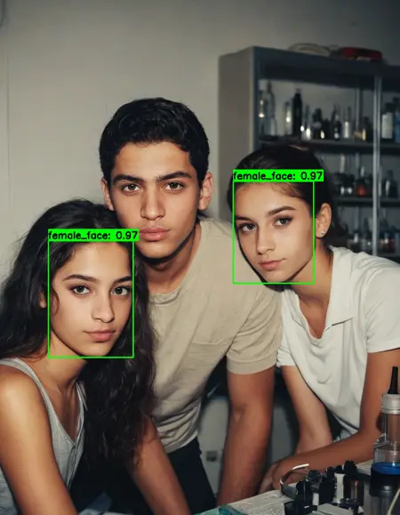 Female face detection