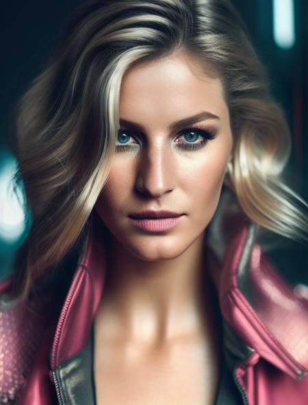 raw photo, a woman, blonde, glamour, cyberpunk  <lora:Gisele Bndchen v.2:0.8>
(foggy background, epic realistic, rutkowski, hdr, intricate details, hyperdetailed, cinematic, rim light, muted colors:1.2), detailed skin texture, (blush:0.5), (goosebumps:0.5), subsurface scattering