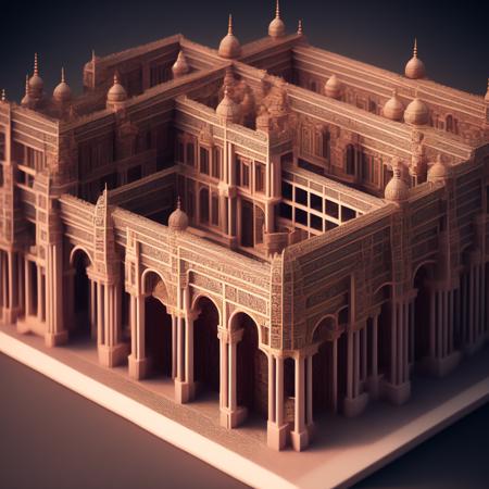 photo Massive Scale detailed ornate Palace built entirely in Voxel cubes (VoxelPalace style:1) <lora:djzVoxelPalace:0.8)