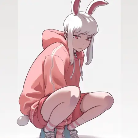Coco - Yakbang OC - Smug Pink Bunny Femboy