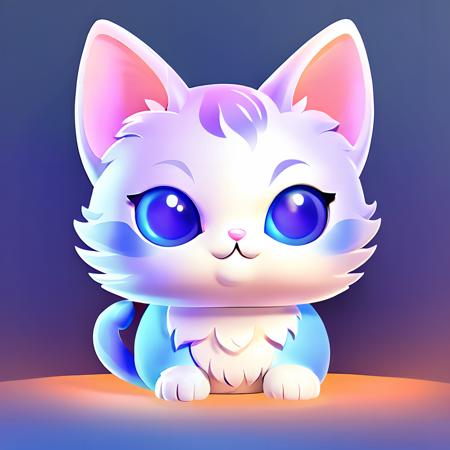 cat,
realistic,3d,C4D rendering,shining,
gradient,gradient background,blue background,purple background,glassmorphism icon,<lora:glassmorphism_icon:1>,