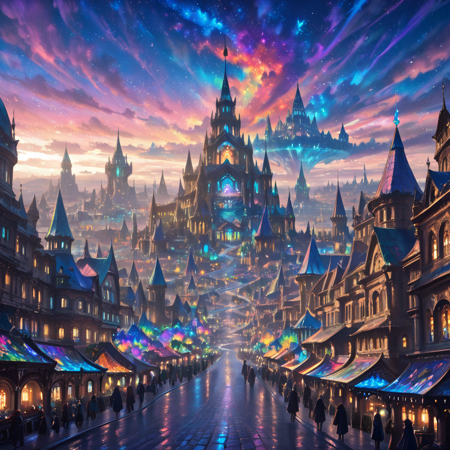 Fantasy city V - Glowing city (XL/Illustrious) Illustrious