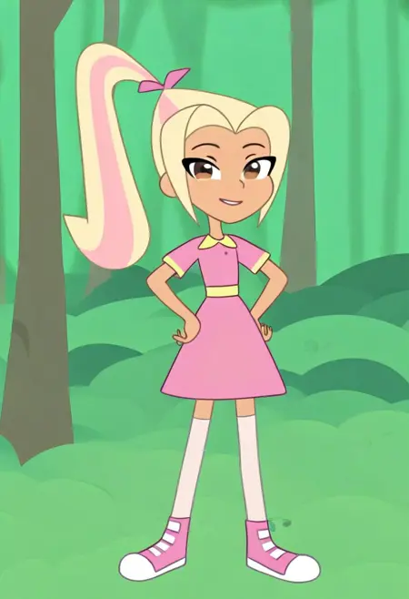 Liana, female character from Shushumagic cartoon series. (With regular legs).