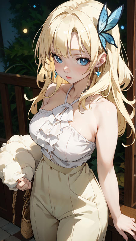 sena_haganai sena_haganai, an anime girl,  1girl, solo, long hair, breasts, looking at viewer, smile, bangs, blue eyes, skirt, blonde hair, shirt, hair ornament, closed mouth, school uniform, white shirt, pleated skirt, indoors, black skirt, butterfly hair ornament, st. chronica academy school uniform, sena_haganai, an anime girl,  1girl, solo, long hair, breasts, blue eyes, blonde hair, navel, cleavage, swimsuit, bikini, tree, side-tie bikini bottom, scrunchie, front-tie top, string bikini, blue bikini, pool, wrist scrunchie, sena_haganai, an anime girl,  1girl, solo, long hair, breasts, skirt, blonde hair, hair ornament, sitting, midriff, bag, halterneck, casual, handbag, butterfly hair ornament,