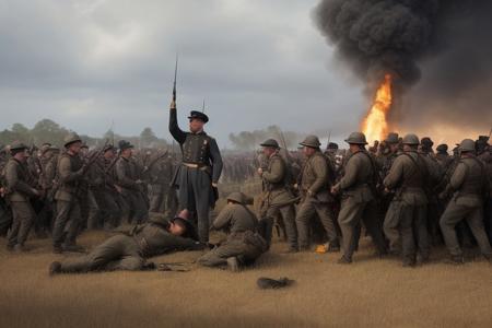 (masterpiece), best quality, If the United States of America had a civil war with itself in the year 2025