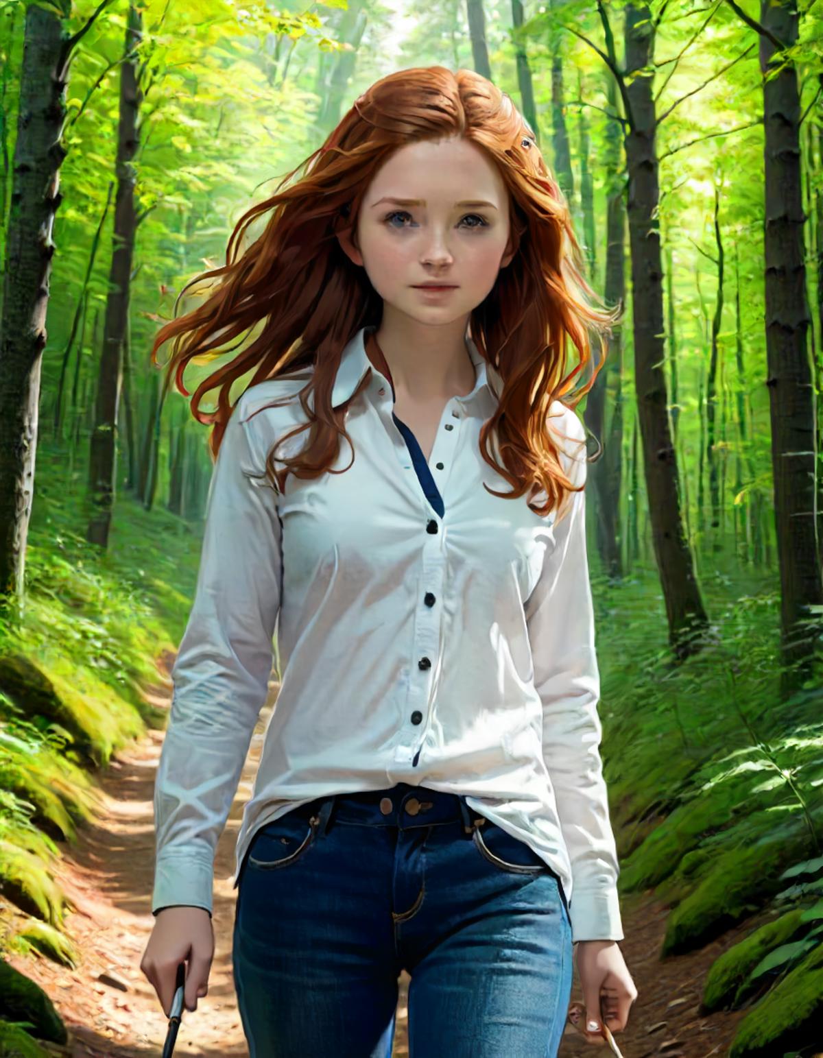 Ginny Weasley (Bonnie Wright) 2010-2011 SDXL image by firimari