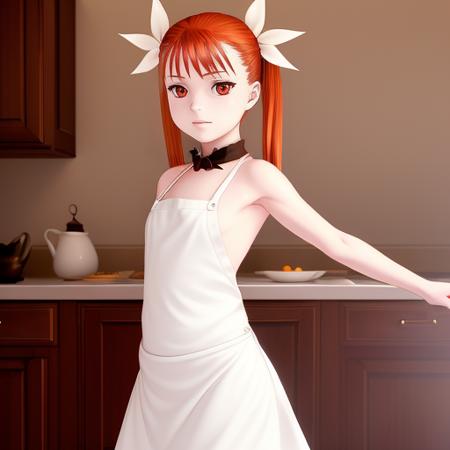 <lora:MTepes:0.7>,(mtepes:1.2),girl,
looking at viewer,,((BEST QUALITY)), ((MASTERPIECE)), ((HIGH RES)), ((CINEMATIC LIGHTING)), ((DETAILED)), (realistic shadows),(apron on the naked),redhead,white apron,girl,