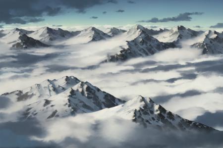 howlbgs, mountains, clouds, <lora:howlbgs:1>