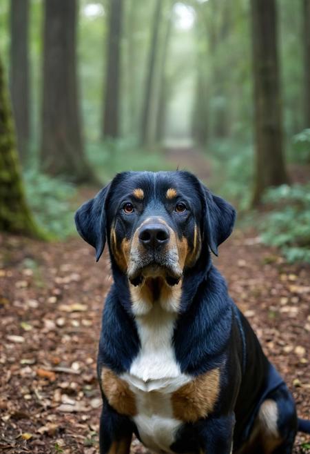 photograph, Gloomy (black female catahoula dog:1.2) , trees, RAW photo, <lora:MidjourneyV6.1:1>, midjourneyv6.1, 
 <lora:aidma-Image Upgrader-v0.1:0.45>, <lora:aidmaFluxStyleXL-v0.2:0.55> flux-style