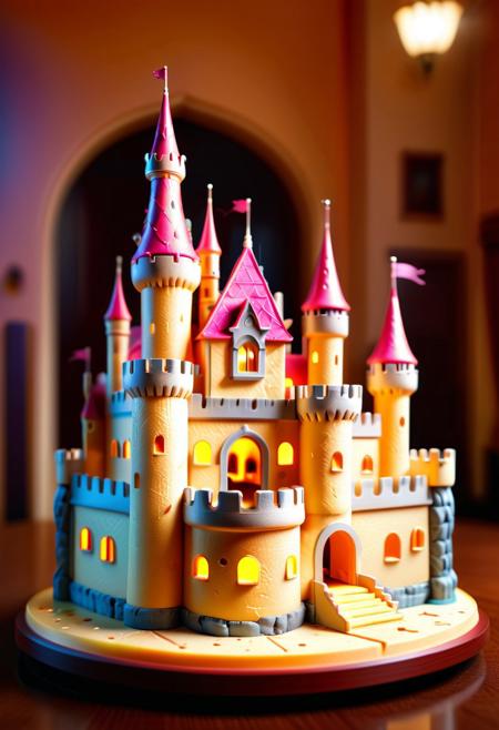 A  Princesses magic castle chees diorama Luxury style life background, close-up shot,  high budgeted Advertising poster of high quality and detail,.