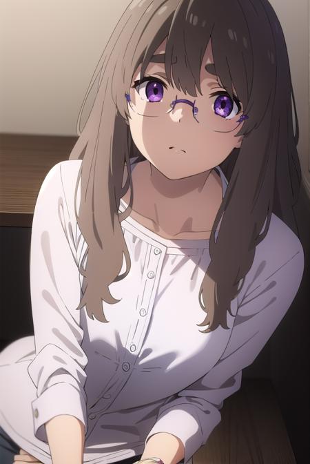 akaneaioi, <lora:akane aioi movie-lora-nochekaiser:1>,
akane aioi, long hair, brown hair, purple eyes, red eyes, glasses, thick eyebrows,
BREAK dress, white dress, cardigan, orange cardigan,
BREAK indoors,
BREAK looking at viewer, (cowboy shot:1.5),
BREAK <lyco:GoodHands-beta2:1>, (masterpiece:1.2), best quality, high resolution, unity 8k wallpaper, (illustration:0.8), (beautiful detailed eyes:1.6), extremely detailed face, perfect lighting, extremely detailed CG, (perfect hands, perfect anatomy),