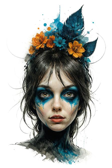 mysterious silhouette sinister woman, by Minjae Lee, Carne Griffiths, Emily Kell, Steve McCurry, Geoffroy Thoorens, Aaron Horkey, Jordan Grimmer, Greg Rutkowski, amazing depth, double exposure, surreal, geometric patterns, intricately detailed, bokeh,  perfect balanced, deep fine borders, artistic photorealism , smooth,  great masterwork by head of prompt engineering   <lora:add-detail-xl:2>  <lora:xl_shuimo:0.7> ink wash painting <lora:Cute_Drawing:0.55>  <lora:hyperkraximalism_v1-1:0.25>