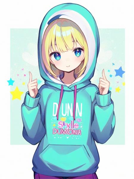 <lora:duonaduona style:0.8>,duonaduona style,1girl,hoodie