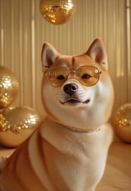 Dog Doge Shiba Inu Colored And Cool Sunglasses concept V1