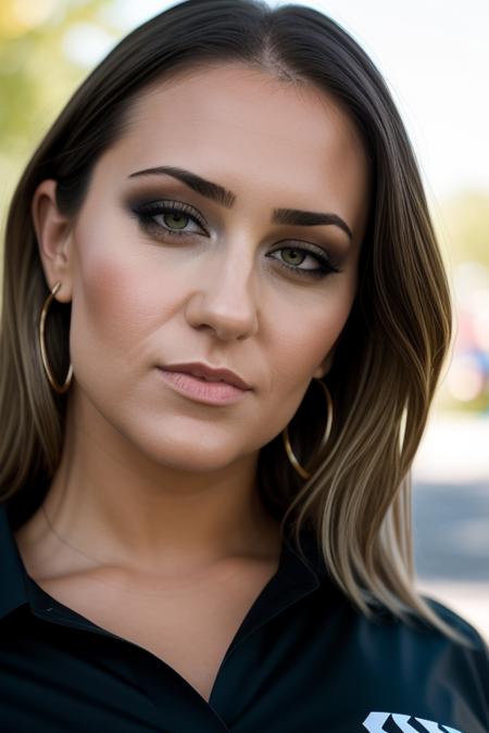 raw photo of a stunning young woman, in a graphic shirt, downtown at the beautiful park, extreme close up, looking at you in awe, 8k uhd, fujifilm xt3