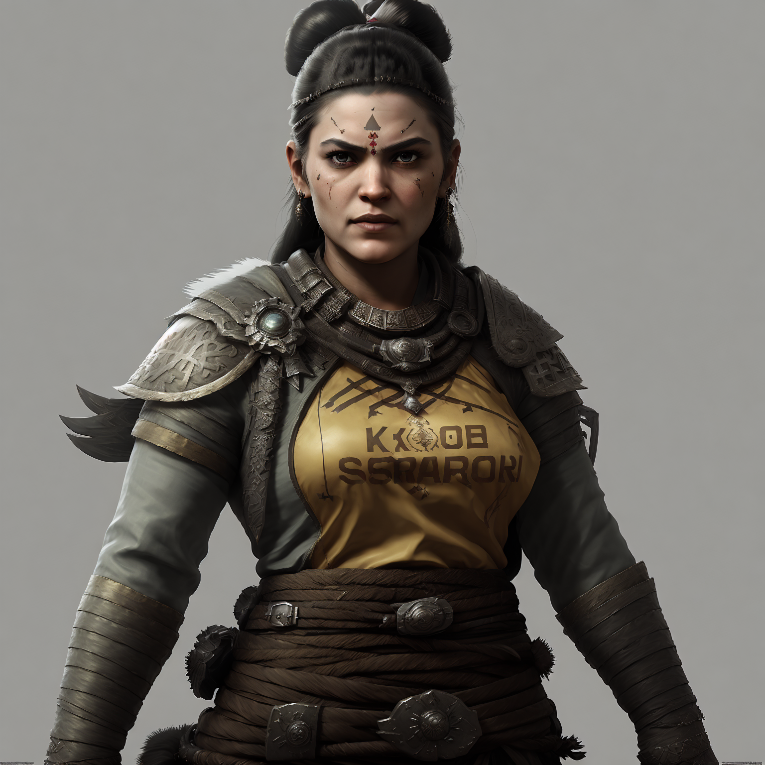 a photo of character of a 30 years old (((female))) indian samurai, award winning image, highly detailed, 16k, video game ...