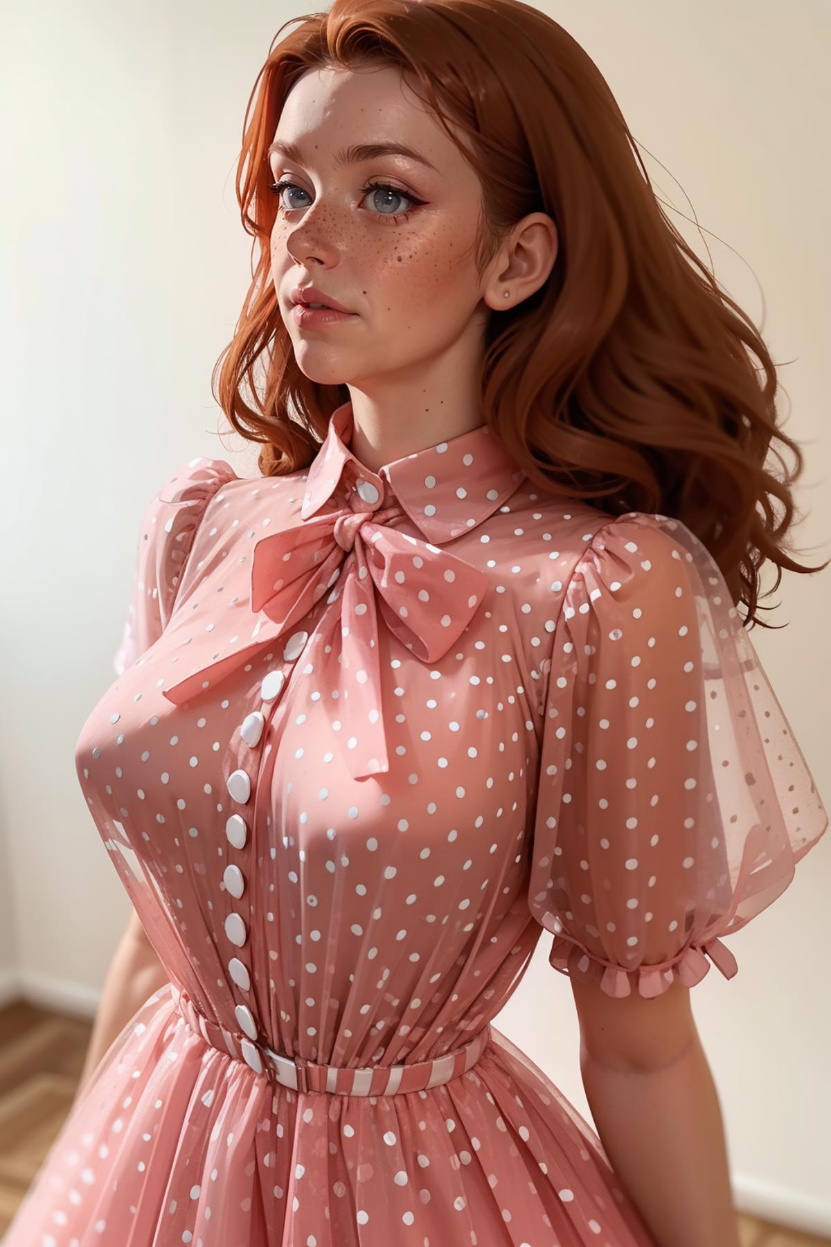 Polka Dot Peachy Dress image by freckledvixon