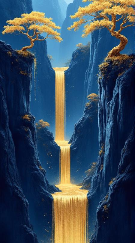 B_Chinese - Style Landscape_Waterfall Scene Generation v1.0