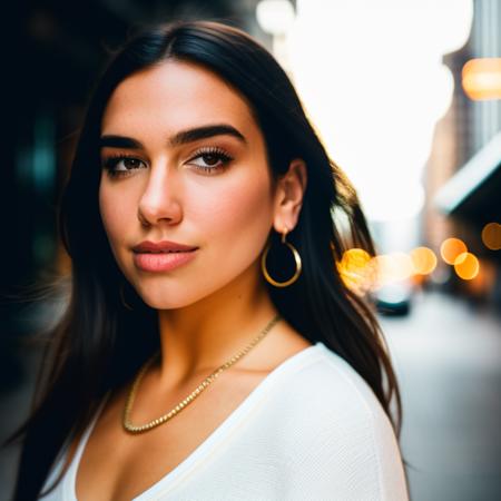 RAW photo, a portrait photo of <lora:LoraDua768v2:1> in casual clothes, night, city street, (high detailed skin:1.2), 8k uhd, dslr, soft lighting, high quality, film grain, Fujifilm XT3