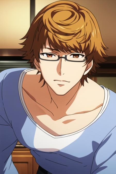 masterpiece, best quality, game cg, 1boy, solo, male focus, looking at viewer, , , <lora:nishiki_nishio:0.76>, nishiki_nishio, brown hair, brown eyes,