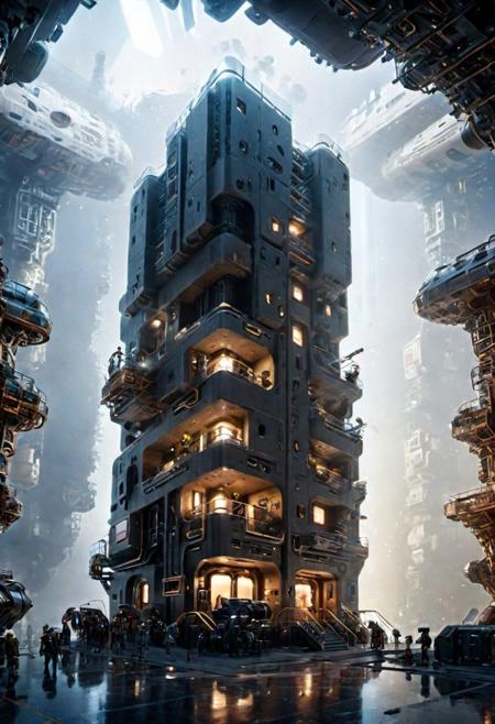 (future civilization, future street, future buildings, future vehicle:1.6),
(lots modern design housing on the spacecraft, masterpiece:1.5), 
(large file, super realistic, 4k, 8K, 16k, FHD, HD, VFX , perfect, photograpy, construction sales photograpy, Interior design, super high resolution, cinematic photography:1.2),   
(extra long shot, wide-angle lens, POV, DOF:1.1), 
(creeping fogs, dust shining in the light:1.4),
(amazing, mystery, Spectacular, Luxurious, elegance, perfect design, harmonious color:1.1),
fashion design, Modern, Modernism, mystery, Spectacular, Luxurious, elegance, perfect design,
(industrial|mechanical|gritty|metallic|sci-fi|future|Organicism_style),
[Metal|Leather|Flash|Neon|Glass|Screen|carpaint_Detailed Texture: 0.7]
[[urban landscape:**|nature landscape:**:|changeable cloud:**]:0.75],
[skyscraper:**|building:**|viaduct:**|future city:**|MRT:**|park:**|neon sign:**_urban landscape::0.85],
(blurred background:1.4),
[(background, more_details:0.3), (more_details:0.6), (more_details:0.8),
(more_details:1.2):0.65],
ng_deepnegative_v1_75t, JuggernautNegative, epiCNegative, OverallDetail, extremely detailed, vertical, void, great lighting, shadowrun_character, shadowrun_dungeon, shadowrun_surface, shadowrun_dungeon_party, shadowrun_party, cyberpunk, netrunner, enforcer, shaman, oni, courier, neo-aztec, high-tech lowlife, masculine, feminine