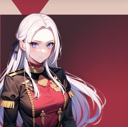 1girl, highres, masterpiece, full body, solo, anime, absurdres, detailed face, perfect eyes, edelgard von hresvelg, upper body, garreg mach monastery uniform