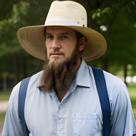 Amish kapp beard hat facial hair