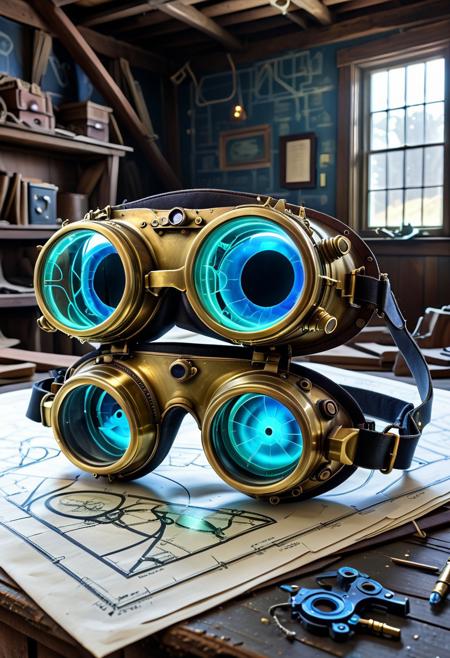 In the dusty attic of an old inventor’s house, a pair of brass goggles lies forgotten beneath a pile of tattered blueprints. When worn, the goggles reveal a hidden layer of reality—mechanical creatures scuttle through the walls, shimmering doorways appear in midair, and the world hums with unseen energy. But there’s a catch: the longer someone wears the goggles, the harder it becomes to distinguish the real world from the one they reveal.