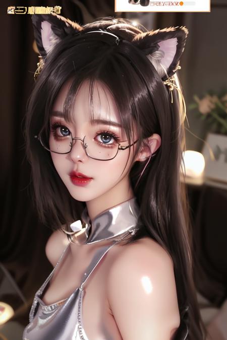 closeup, face, detailed eyes,
cinematic, masterpiece, detailed, extreme details, extreme res, lighting,
1girl, animal ears, (sexy:1.2), shiny hair, shiny, shiny skin, shiny clothes, realistic, (photorealistic:1.1),
<lora:LittleMoMoV1.0-000006:1> LittleMoMo, glasses