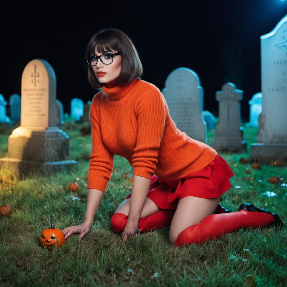 Velma Dinkley - Scooby-Doo franchise - Realistic SDXL image by PhotobAIt