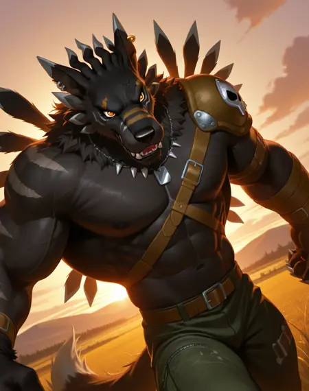 Blackweregarurumon (Digimon) (Illustrious) (AD)