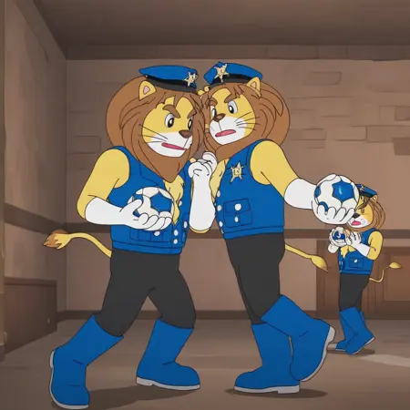 LEO POLICE , LIONS , LION ,SHIMAJIRO SERIES,