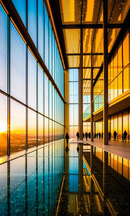 cinematic still A glass palace with transparent walls and floors hangs in the sky, reflecting the golden hues of a sunset. Inside, humanoid figures dance elegantly, and the air is filled with shimmering particles of light. The scene is surreal, as if in a dream. The atmosphere is calm and surreal, with soft lighting enhancing the sense of weightlessness. The tilted perspective adds to the disorienting but beautiful composition . emotional, harmonious, vignette, 4k epic detailed, shot on kodak, 35mm photo, sharp focus, high budget, cinemascope, moody, epic, gorgeous, film grain, grainy, A glass palace with transparent walls and floors hangs in the sky, reflecting the golden hues of a sunset. Inside, humanoid figures dance elegantly, and the air is filled with shimmering particles of light. The scene is surreal, as if in a dream. The atmosphere is calm and surreal, with soft lighting enhancing the sense of weightlessness. The tilted perspective adds to the disorienting but beautiful composition, cinematic, dynamic, rich colors, ambient background, epic, futuristic, intricate, detailed, very inspirational, highly complex, refreshing, real, positive, cute, perfect, romantic, color, pleasing, pretty, scientific, artistic, pure, divine, clear, logical, attractive, rational, scenic, thought, deep, cool, lovely