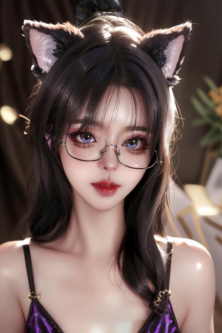 closeup, face, detailed eyes,
cinematic, masterpiece, detailed, extreme details, extreme res, lighting,
1girl, animal ears, (sexy:1.2), shiny hair, shiny, shiny skin, shiny clothes, realistic, (photorealistic:1.1),
<lora:LittleMoMoV1.0-000006:1> LittleMoMo, glasses