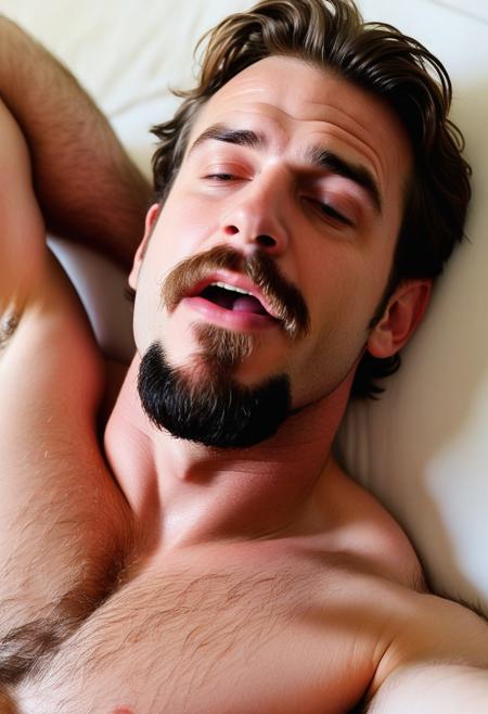 gay orgy, score_9, score_8_up, score_7_up, gay man lying on stomach, 1man, male oral, hairy body, hairy legs, hairy arms, hairy chest, moustache, hard orgasm face, low angle, round man ass, squinty eyes, top down man ass up, indoor, naked man, saliva, (eye rolling:1.1), one eye closed,  face close-up photo <lora:Styles\Twilight Style.safetensors:0.8> <lora:Styles\Disney Princess.safetensors:0.8>Terrified expression,