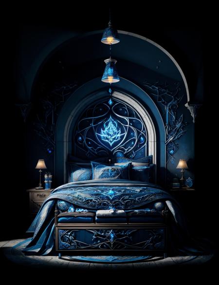 hyper detailed masterpiece, dynamic, awesome quality,,blue azure ice, dragon racing circuit, spellbook,pillows,toothbrush and toothpaste, gothic tapestry weave tapestry,precast concrete,laminate, bonfire,led bulbs, rim lighting, spacepunk, <lora:3p0ch3lv3s-000009:0.85>