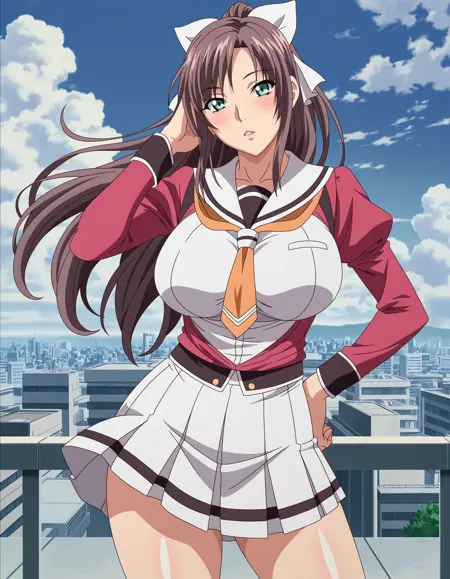 Toudou Erika (hentai: Cleavage) Noobai Vpred / Eps Illustrious / Pony / SD1.5