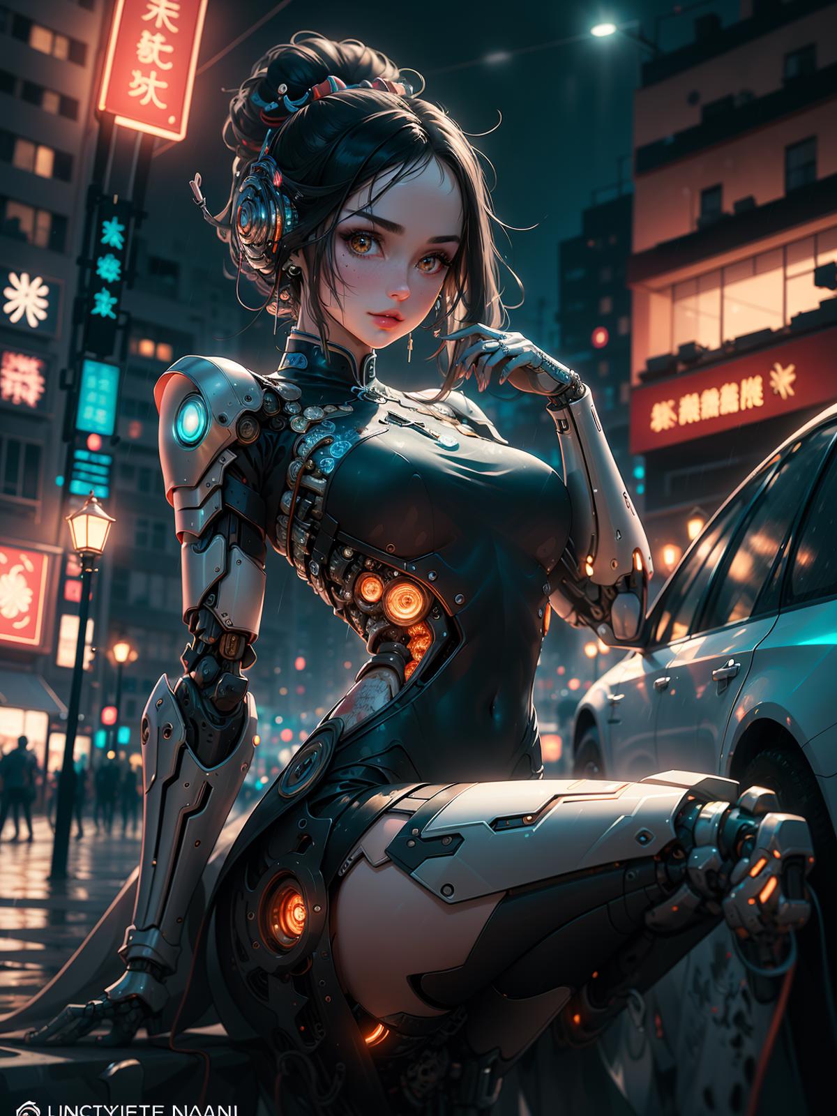 Cyberhanfu 赛博国风/Cyber Chinese style image by kokumi