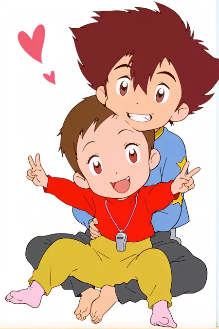Kari / Hikari (ヒカリ) Tai / Taichi (太一) ~ Digimon Adventure Movie (デジモンアドベンチャー 劇場版) [IL]