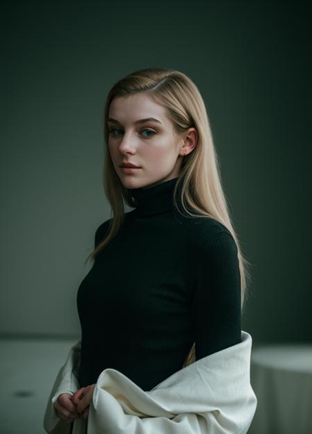 A stunning intricate full color portrait of (jsdph woman:1.0) wearing a black turtleneck, epic character composition, by ilya kuvshinov, alessio albi, nina masic, sharp focus, natural lighting, subsurface scattering, f2, 35mm, film grain, <lora:JessicaDunphyDogu:1>