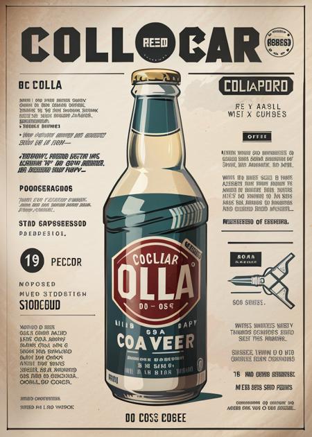 vintage advertisement  poster on newspaper v2.0