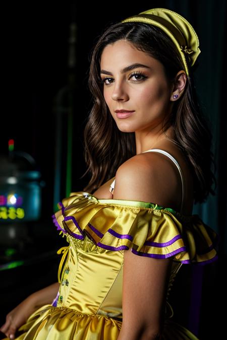 mardi gras costume ,  nuclear powerplant , day  <lora:Monica1873Barbaro:1> masterpiece, best quality, detailed face, 1girl, solo, a woman, m1873b,