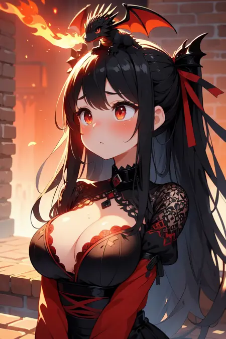 girl like pet dragon