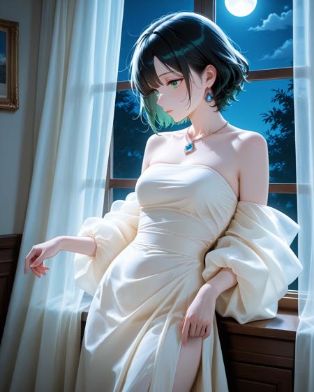 Off-shoulder strapless sheer gown v1.0
