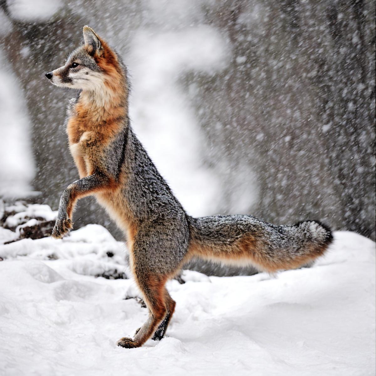 Gray fox (Urocyon cinereoargenteus) image by sempai_squad
