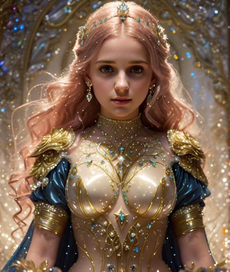 A photograph of 1girl, dress transparent, body,light gems ornate, glitter, diamond, details, detailed scene, magical items, highly detailed scene, masterpiece <lora:ornate:1.99>